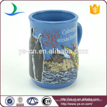 YScc0018-1 Ceramic Blue Coffee Mugs Atacado para o Natal